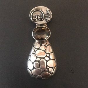 Silver Pendant with Morganite Stone